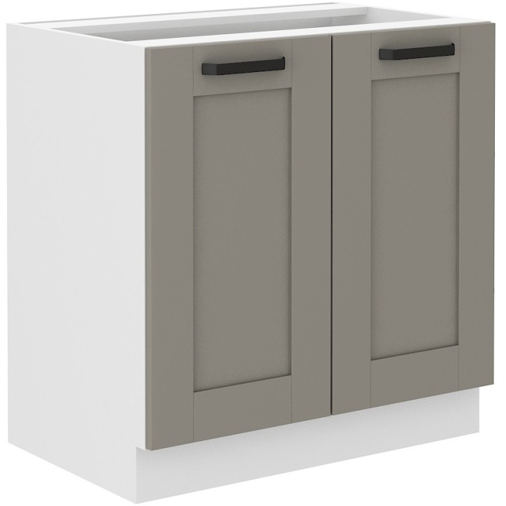 Ensemble cuisine LUNA gris poussière/blanc 250 cm