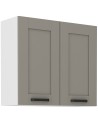Ensemble cuisine LUNA gris poussière/blanc 250 cm