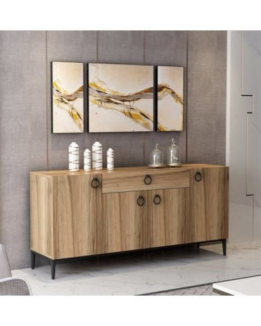 Buffet MOON 4 portes 1 tiroir 160 cm chêne