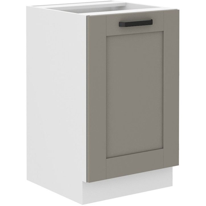 Ensemble cuisine en L LUNA gris poussière/blanc 285x170 cm