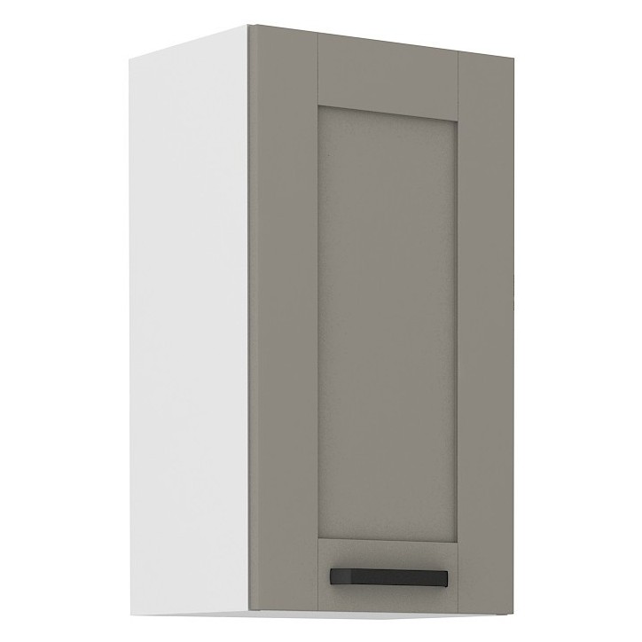 Ensemble cuisine en L LUNA gris poussière/blanc 285x170 cm