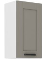 Ensemble cuisine en L LUNA gris poussière/blanc 285x170 cm