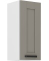 Ensemble cuisine en L LUNA gris poussière/blanc 285x170 cm