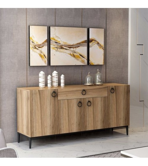 Buffet MOON 4 portes 1 tiroir 160 cm chêne