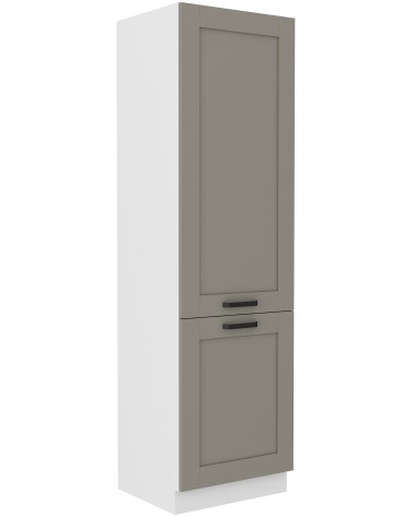 Ensemble cuisine en L LUNA gris poussière/blanc 210x350 cm