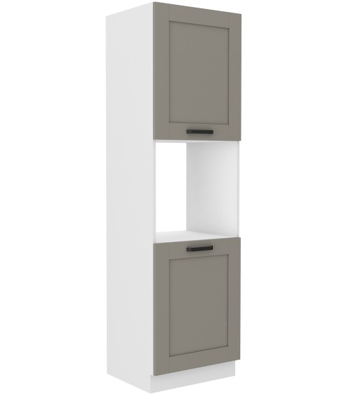 Ensemble cuisine en L LUNA gris poussière/blanc 210x350 cm