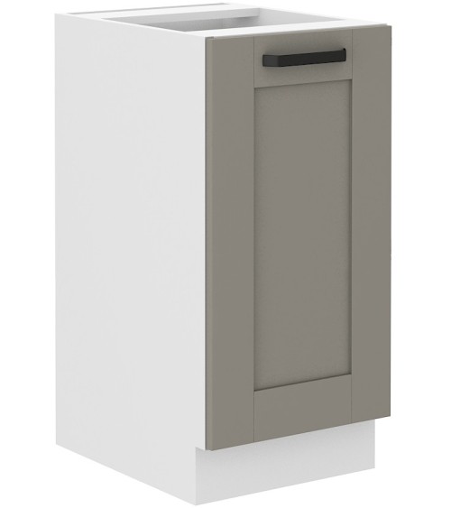 Ensemble cuisine en L LUNA gris poussière/blanc 210x350 cm