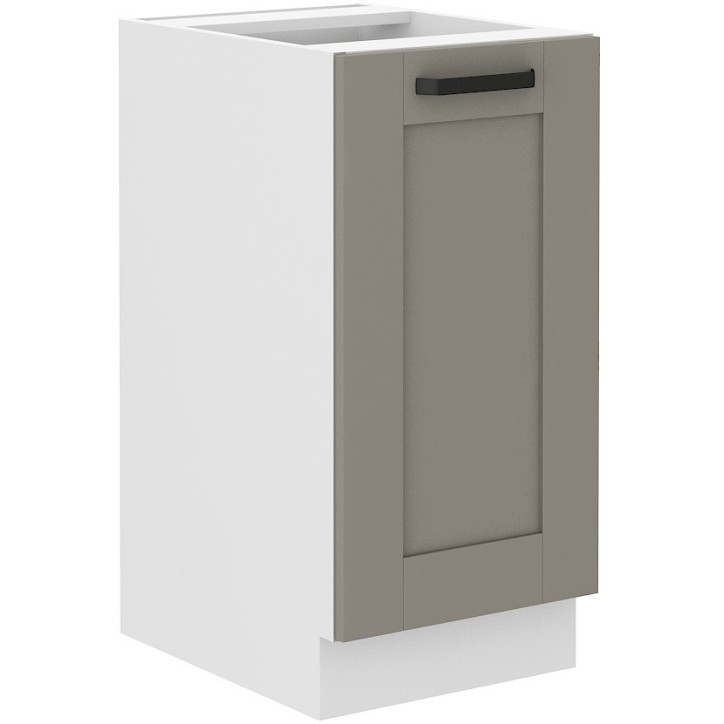 Ensemble cuisine en L LUNA gris poussière/blanc 210x350 cm