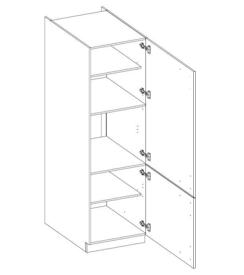 Ensemble cuisine en L LUNA gris poussière/blanc 210x350 cm