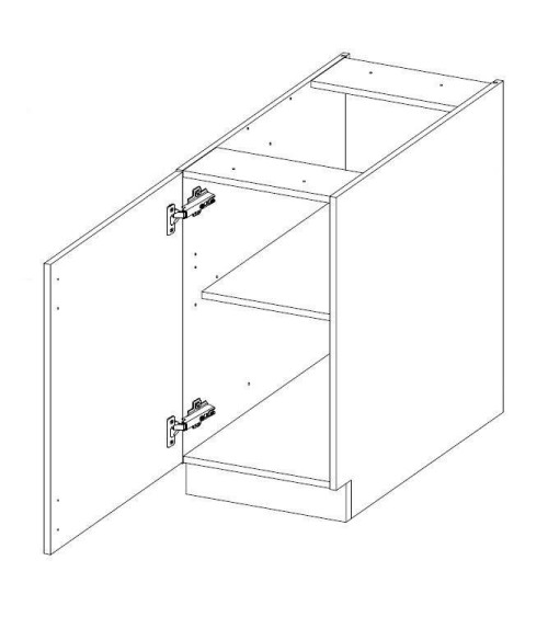 Ensemble cuisine en L LUNA blanc 285x170 cm