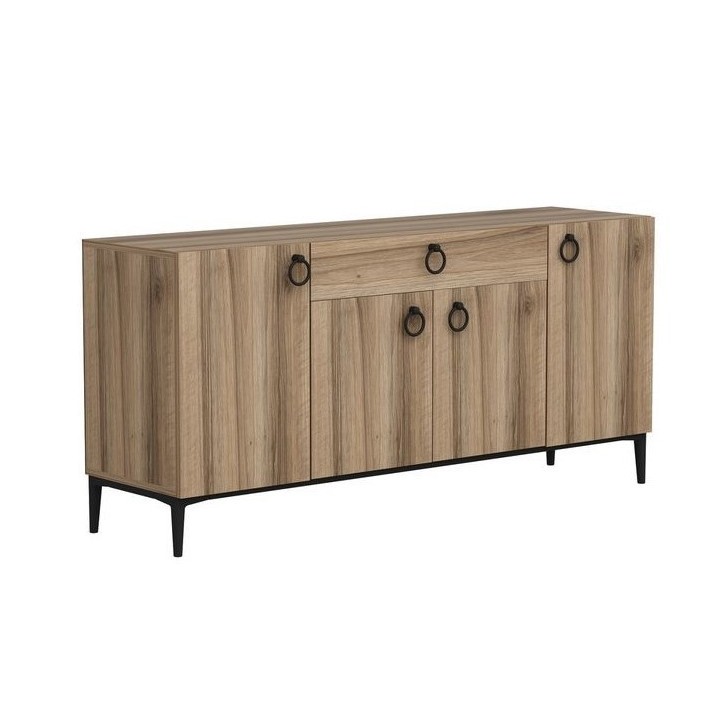 Buffet MOON 4 portes 1 tiroir 160 cm chêne