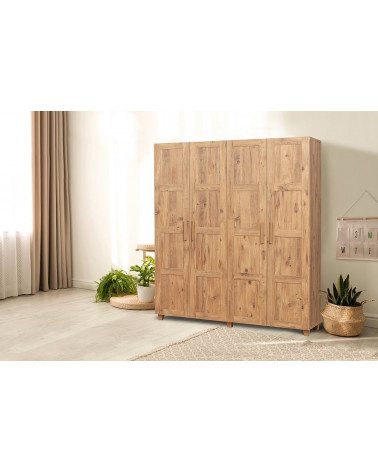 Luci d'ebano armadio rovere 206 x 210 x 64 cm