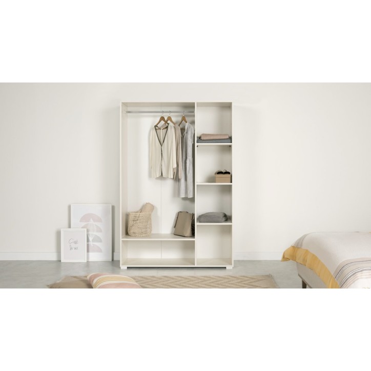 Armoire LUKE blanc 135x52x200 cm