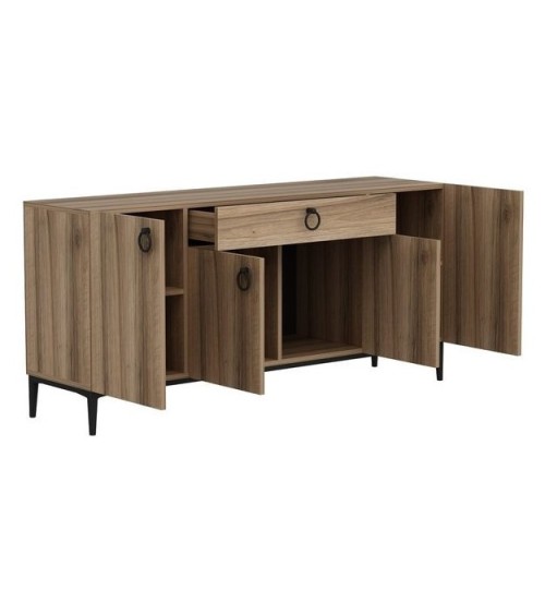 Buffet MOON 4 portes 1 tiroir 160 cm chêne