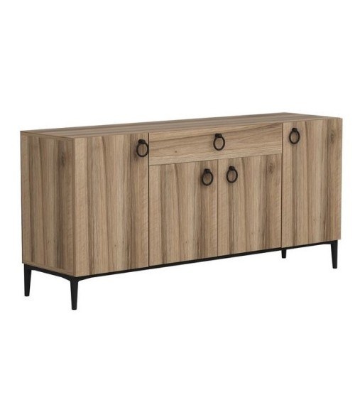 Buffet MOON 4 portes 1 tiroir 160 cm chêne