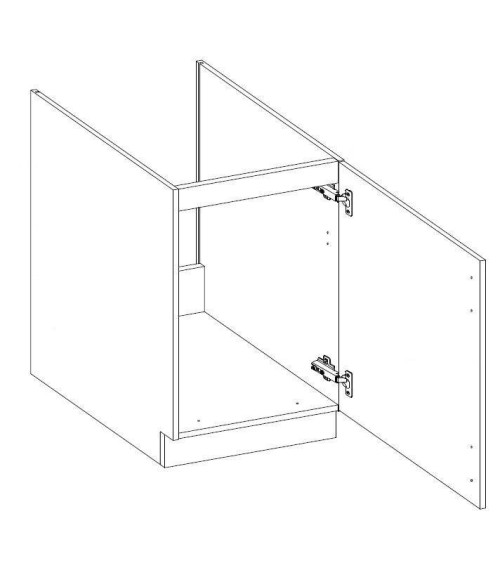 Ensemble cuisine en L LUNA blanc/chêne artisan 285x170 cm