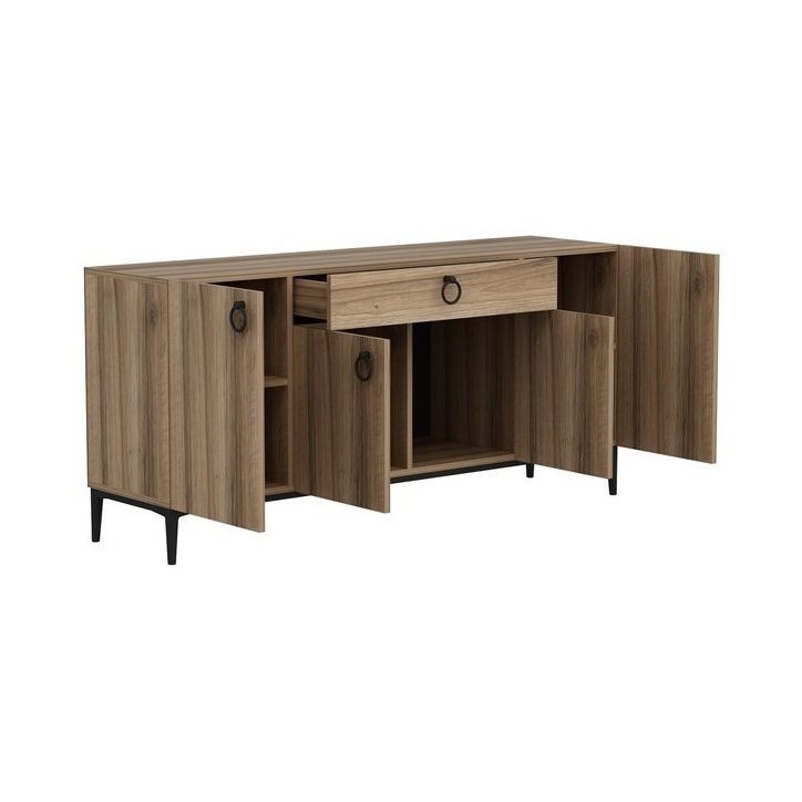Buffet MOON 4 portes 1 tiroir 160 cm chêne
