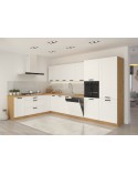 Ensemble cuisine en L LUNA blanc/chêne 210x350 cm