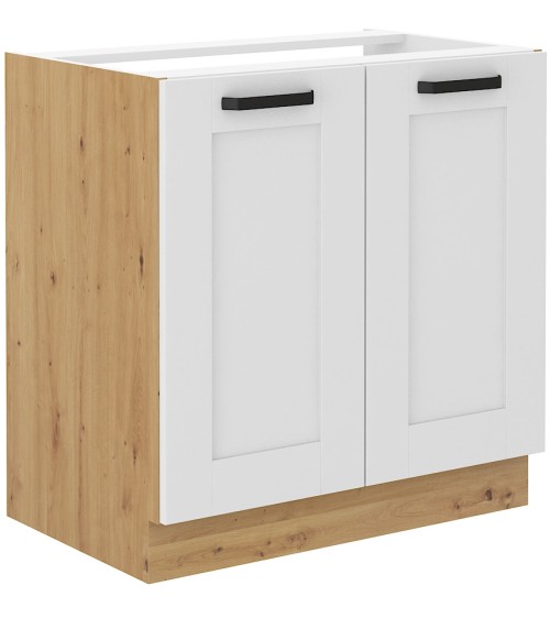 Ensemble cuisine en L LUNA blanc/chêne 210x350 cm