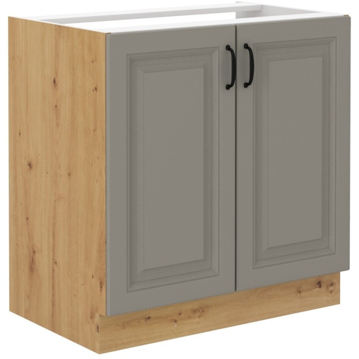 Ensemble cuisine en L STILO gris argile/chêne artisan 210x350 cm