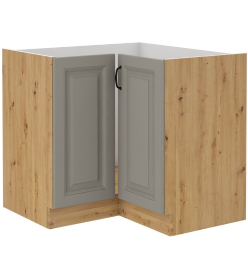 Ensemble cuisine en L STILO gris argile/chêne artisan 210x350 cm