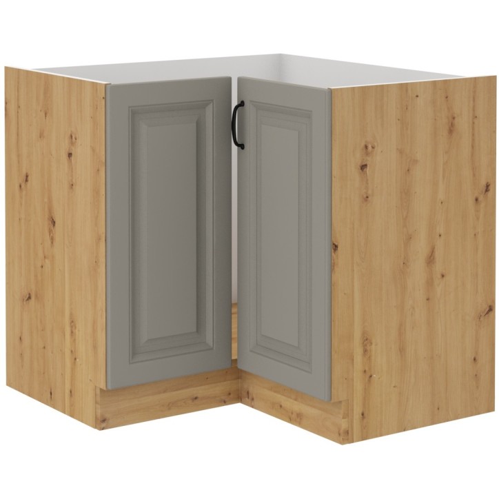 Ensemble cuisine en L STILO gris argile/chêne artisan 210x350 cm