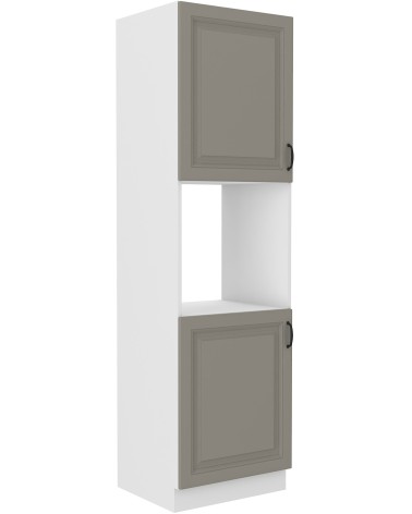 Ensemble cuisine en L STILO gris argile/blanc 340 cm