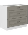 Ensemble cuisine en L STILO gris argile/blanc 340 cm