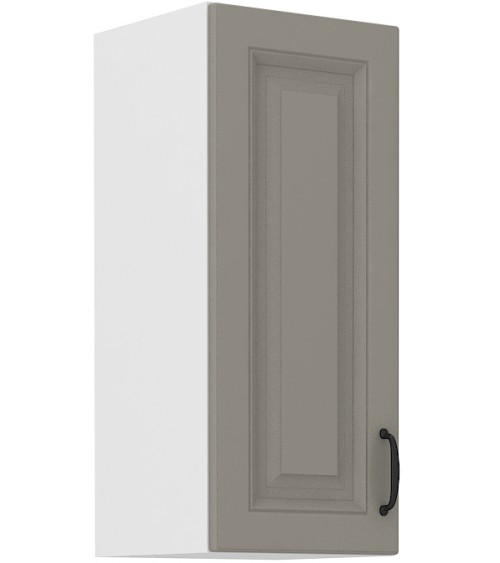 Ensemble cuisine en L STILO gris argile/blanc 340 cm