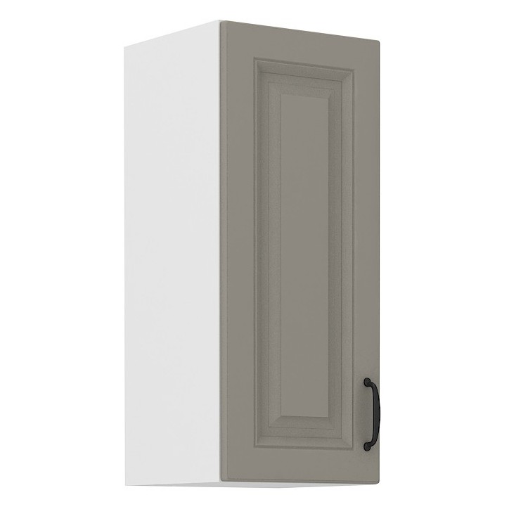 Ensemble cuisine en L STILO gris argile/blanc 340 cm