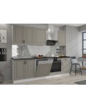 Ensemble cuisine STILO gris argile/blanc 250 cm