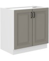 Ensemble cuisine STILO gris argile/blanc 250 cm