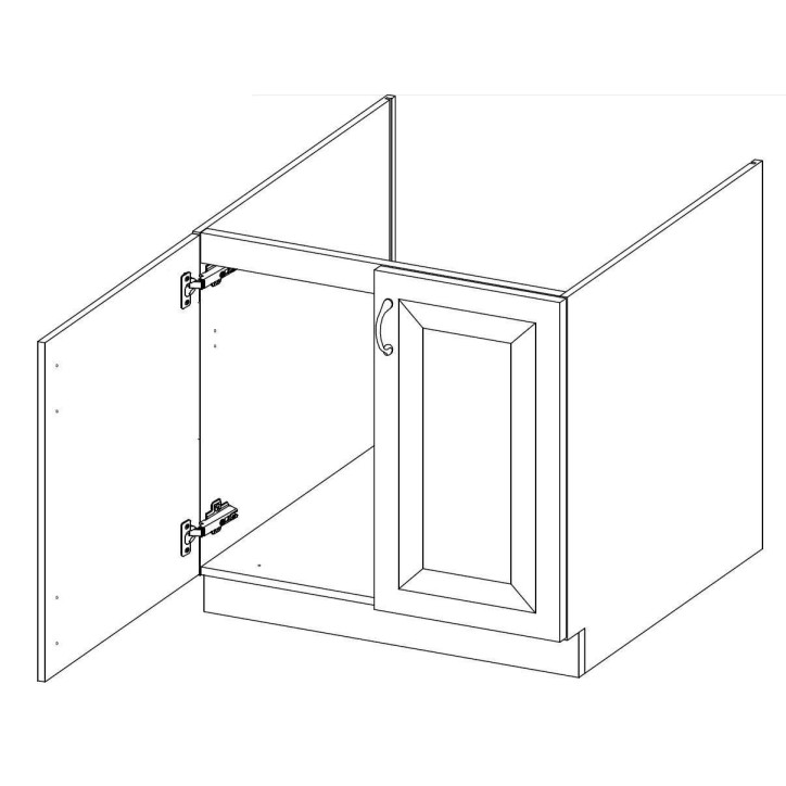 Ensemble cuisine STILO gris argile/blanc 250 cm