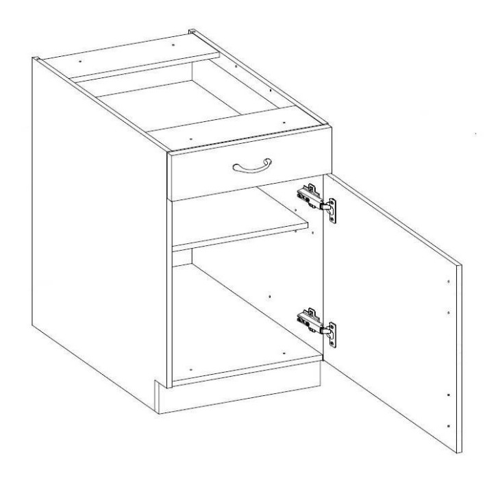 Ensemble cuisine STILO gris argile/blanc 250 cm