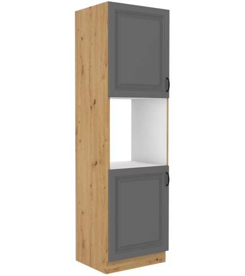 Ensemble cuisine en L STILO gris/chêne 210x350 cm