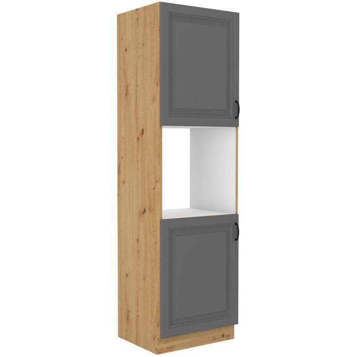 Ensemble cuisine en L STILO gris/chêne 210x350 cm