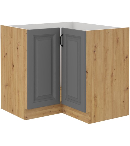 Ensemble cuisine en L STILO gris/chêne 210x350 cm