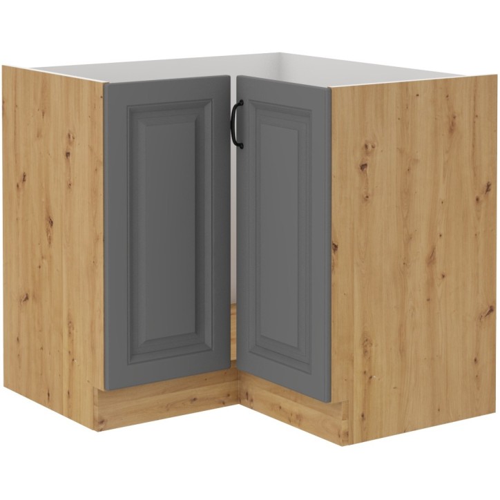 Ensemble cuisine en L STILO gris/chêne 210x350 cm