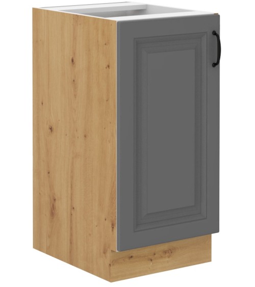 Ensemble cuisine en L STILO gris/chêne 210x350 cm