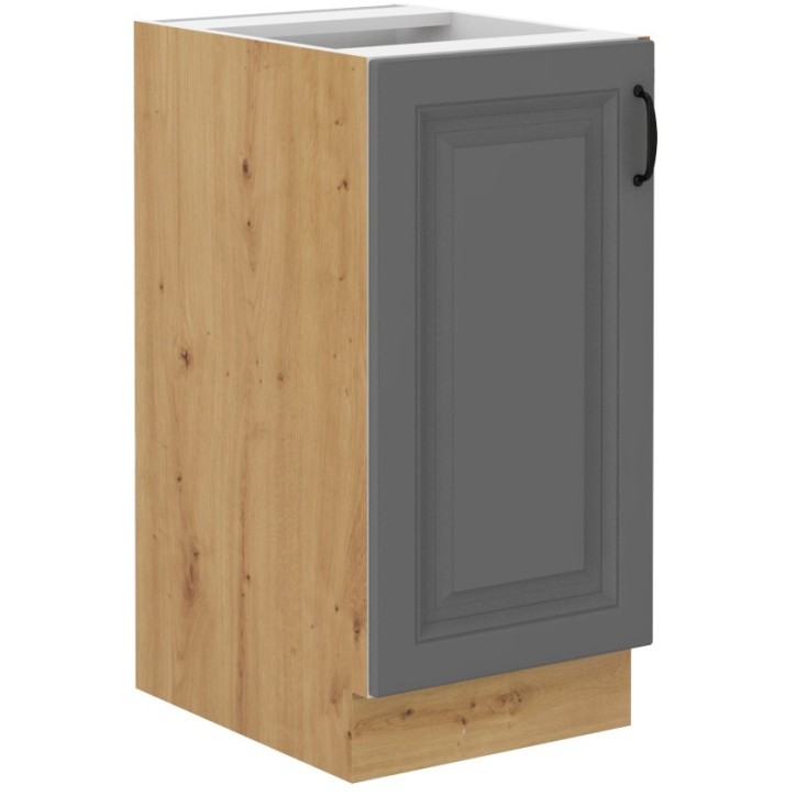 Ensemble cuisine en L STILO gris/chêne 210x350 cm