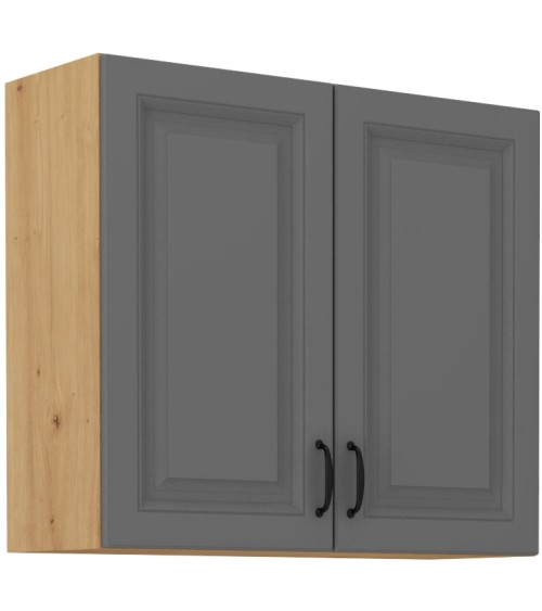 Ensemble cuisine en L STILO gris/chêne 210x350 cm