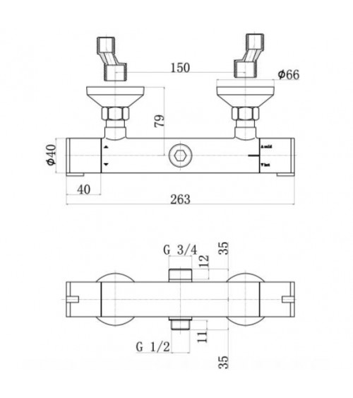 VENNESLA thermostatische doucheset