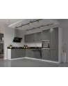 Ensemble cuisine en L STILO gris poussière/blanc 470 cm