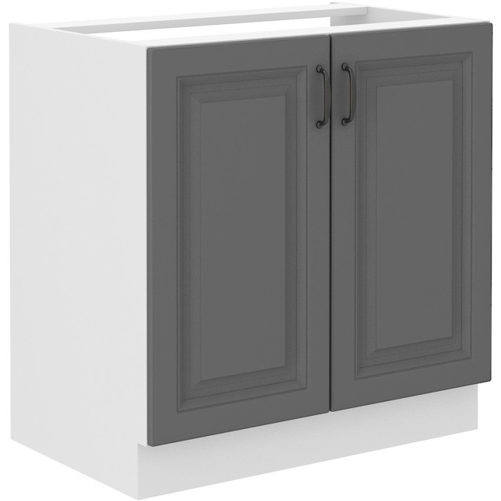 Ensemble cuisine en L STILO gris poussière/blanc 470 cm