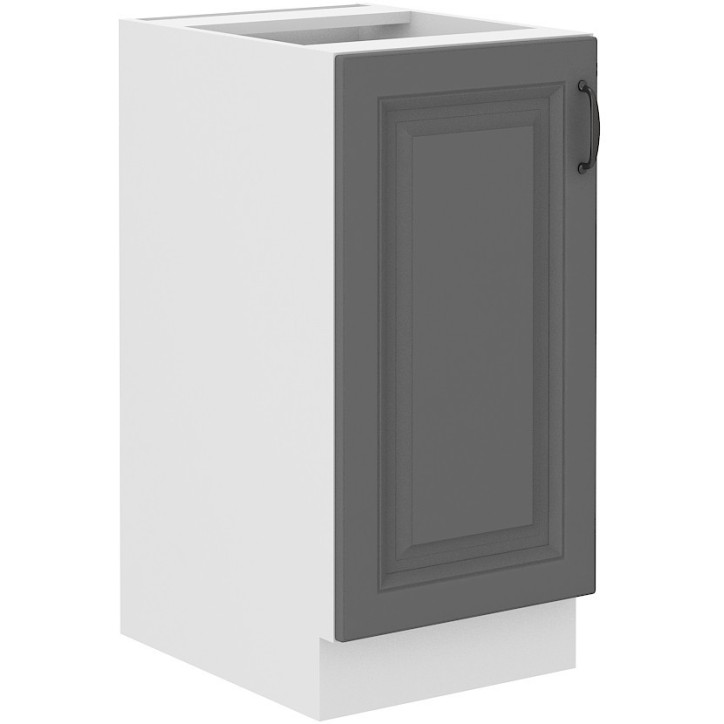 Ensemble cuisine en L STILO gris poussière/blanc 470 cm