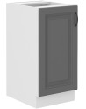 Ensemble cuisine en L STILO gris poussière/blanc 470 cm
