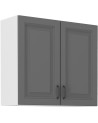 Ensemble cuisine en L STILO gris poussière/blanc 470 cm