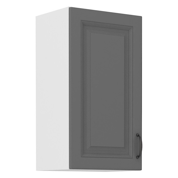 Ensemble cuisine en L STILO gris poussière/blanc 285x170 cm