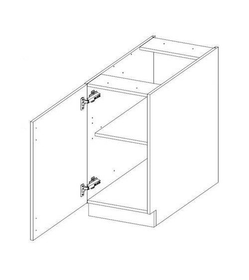 Ensemble cuisine en L STILO gris poussière/blanc 285x170 cm