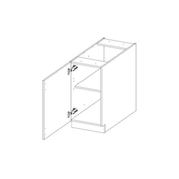 Ensemble cuisine en L STILO gris poussière/blanc 285x170 cm